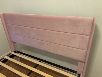 Pink queen bed frame