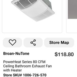 Ceiling Bathroom Exhaust Fan with Heater