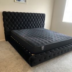 New In Box King Bed Frame With Mattress (Read Description Below)