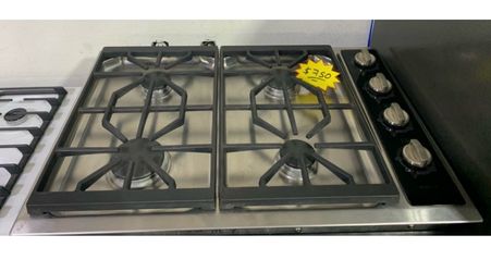 Brown Stainless Steel 4-Burner Gas Cooktop