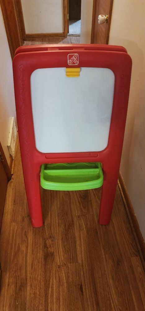 Step2 Kid’s Easel For Two. Chalkboard and Magnetic Dry-Erase Board