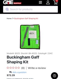 Buckingham Gaff Shaping Kit new