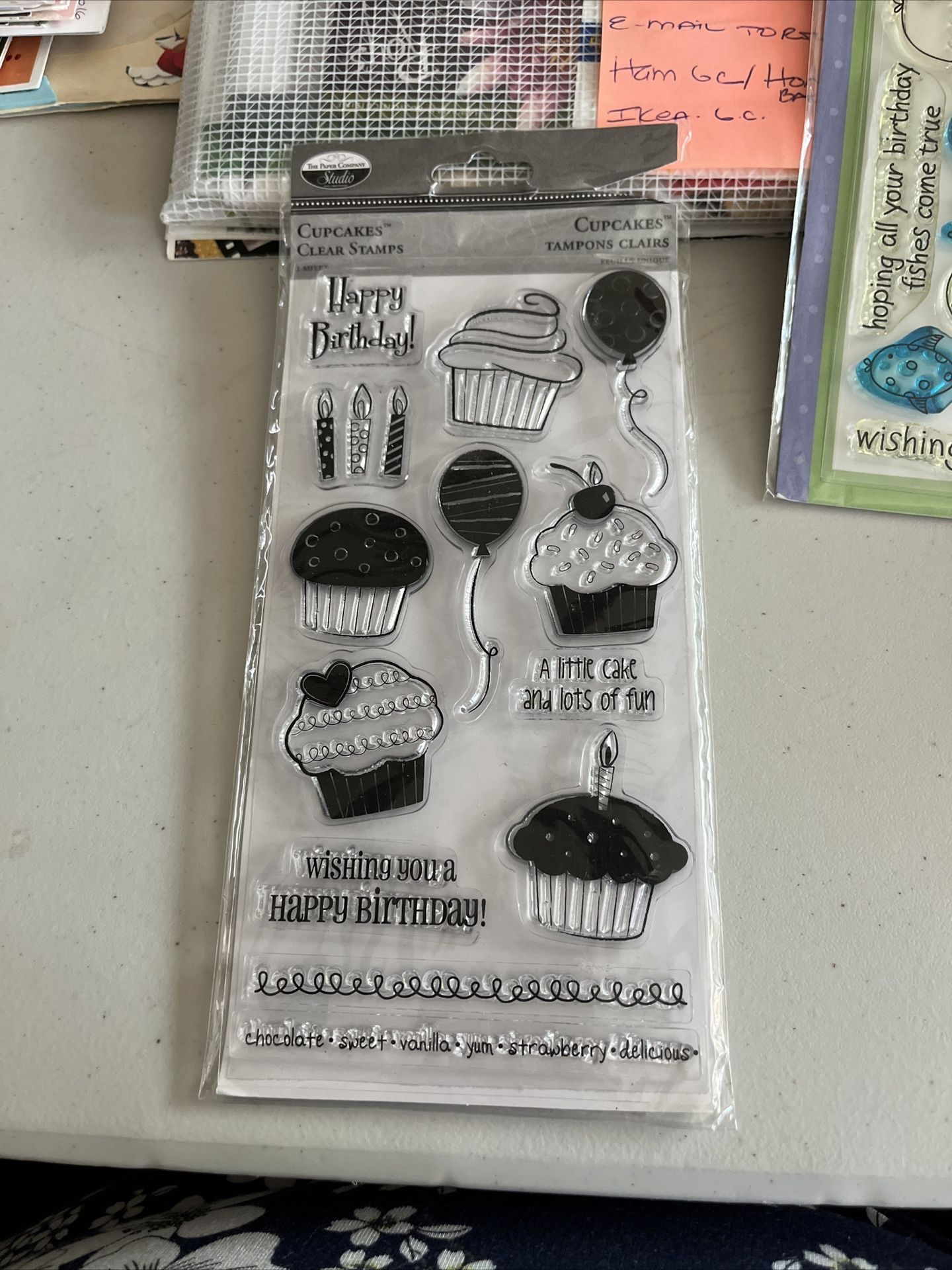 Cup Cake Clear Stamps. Happy Birthday By Studio