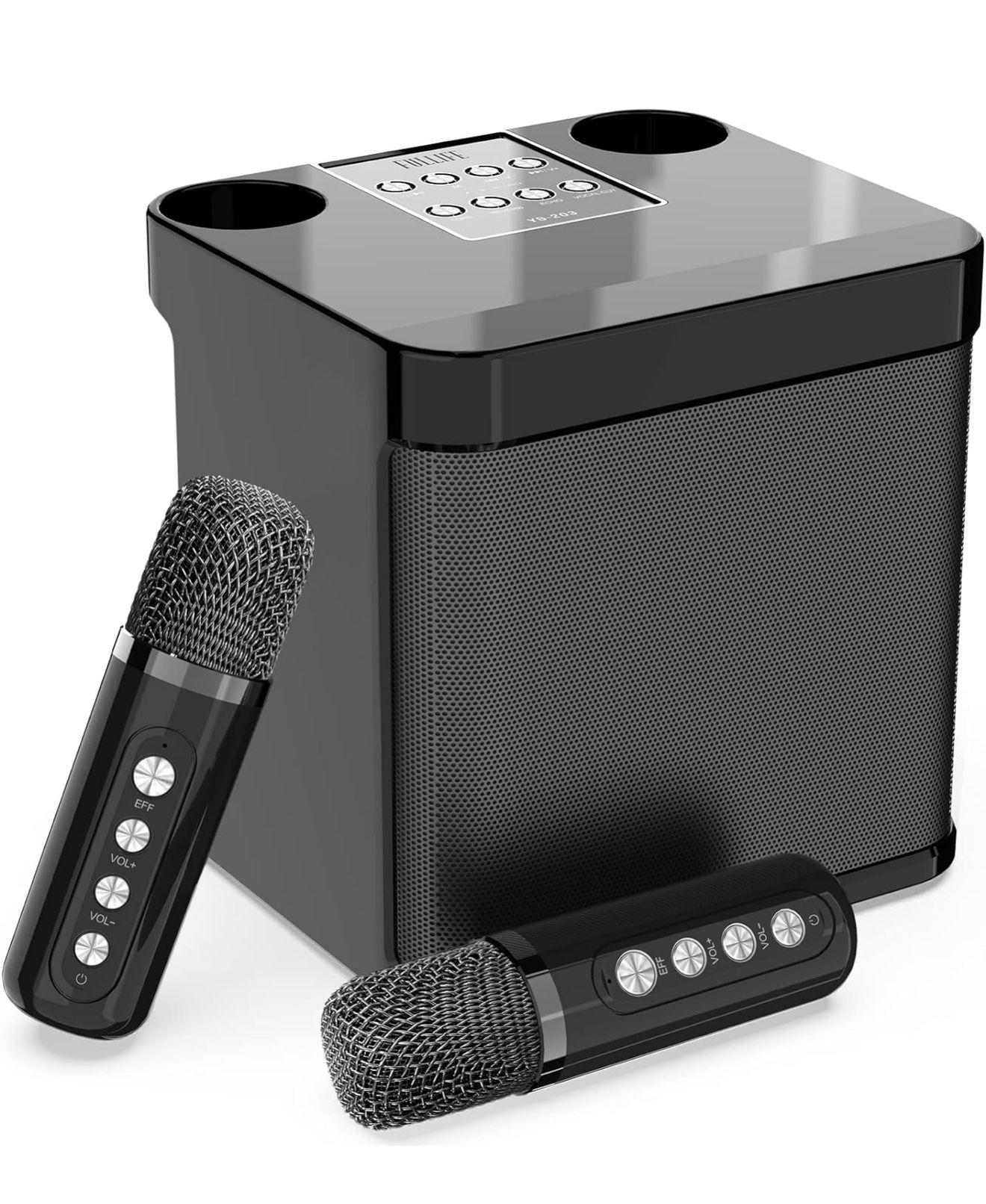 Karaoke Machine for Adults and Kids, FULLIFE Portable Bluetooth PA Speaker System with 2 UHF New box $40