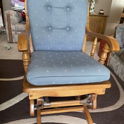 Oak And Birch Stationary Glide Rocker