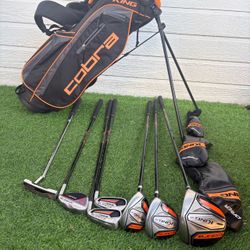 Cobra King Jr Junior Golf Club Set with Bag for Kids 9-12 years old or 53-60” tall