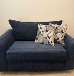 Blue Loveseat/Sleeper