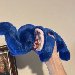 TY Royal Blue Peanut Beanie Baby