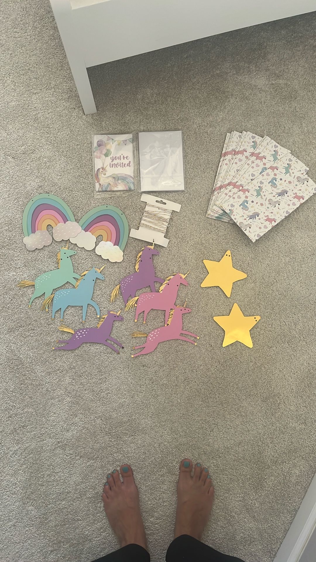Unicorn Party Supplies/invitations