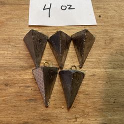 4 Oz pyramid, sinkers
