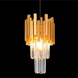 ✨ Gold Ceiling Light with Crystal Accents – Brand New ✨
