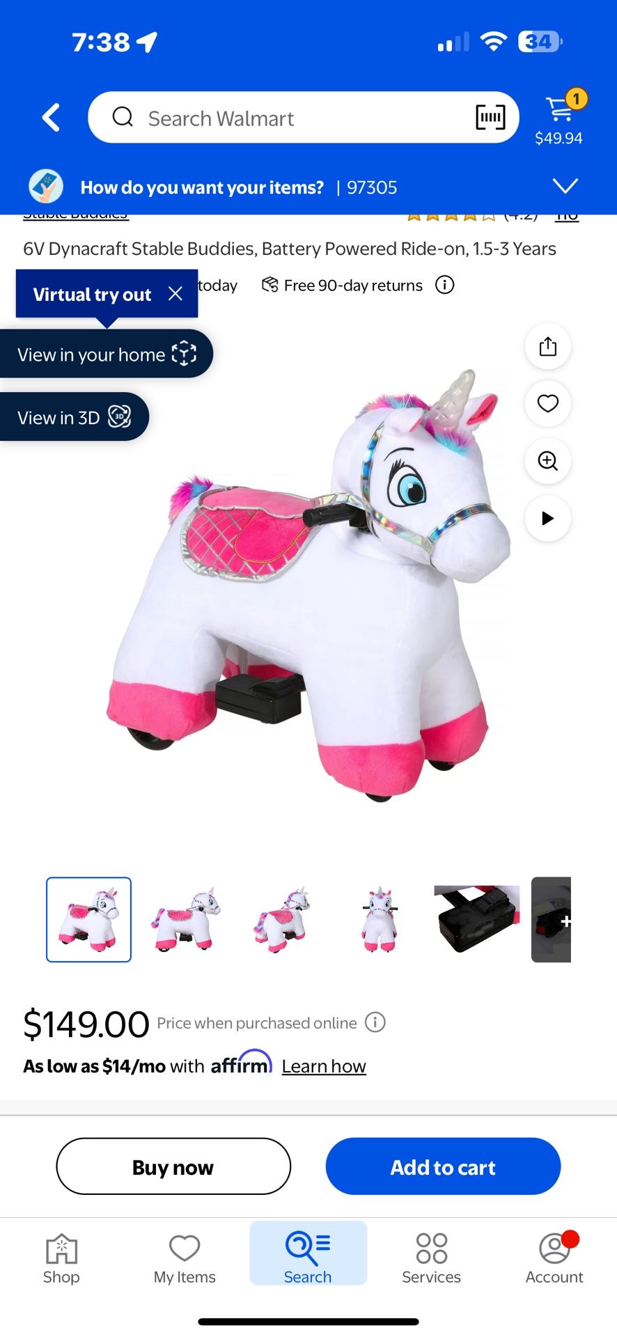 unicorn ride on toy