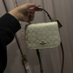 Coach Lysa Top Handle Bag Crossbody in Champagne Gold