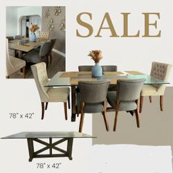 Beautiful and elegant indoor dining room and 6 chairs