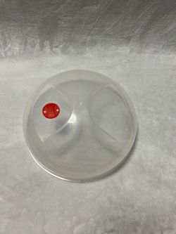 Large plastic Microwave splatter Cover Easy Grip Guard Lid with Steam Vent