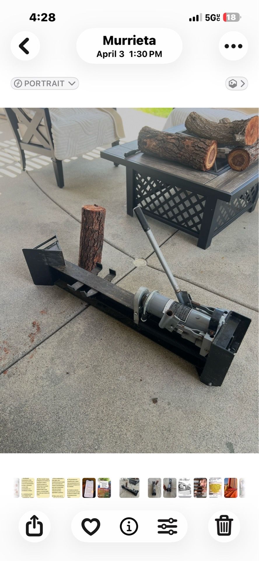 Log splitter