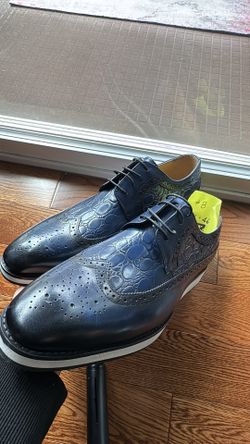 Garmorit Handmade Men’s Dress Shoes – Navy Blue – Size 12 (EU 46) – NEW 