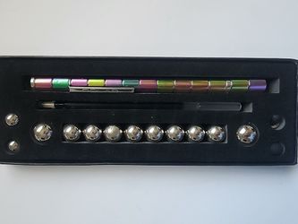 Autism Sensory Fidget Pen Set – Magnetic Rings, Steel Balls, Stress Relief Tool for Focus & Anxiety
