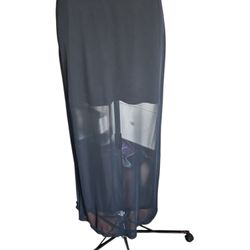 Black Mesh Maxi Skirt