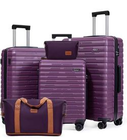 5 piece Luggage Sets Hardshell Durable Suitcases with Wheels