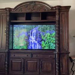 Tv wood entertainment center