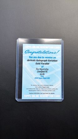 Topps Finest UCL 25/26 Rio Ngumoha Gold Parallel Redemption Auto