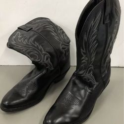 Laredo Women's Black Leather Boots Size 9.5