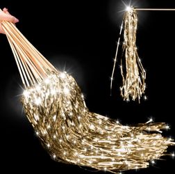 NIB 24 Pcs Lighted Wedding Wands LED Tinsel