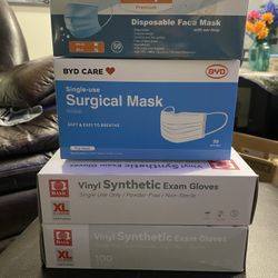 2 Boxes Of Gloves And 2 Boxes Of Mask 
