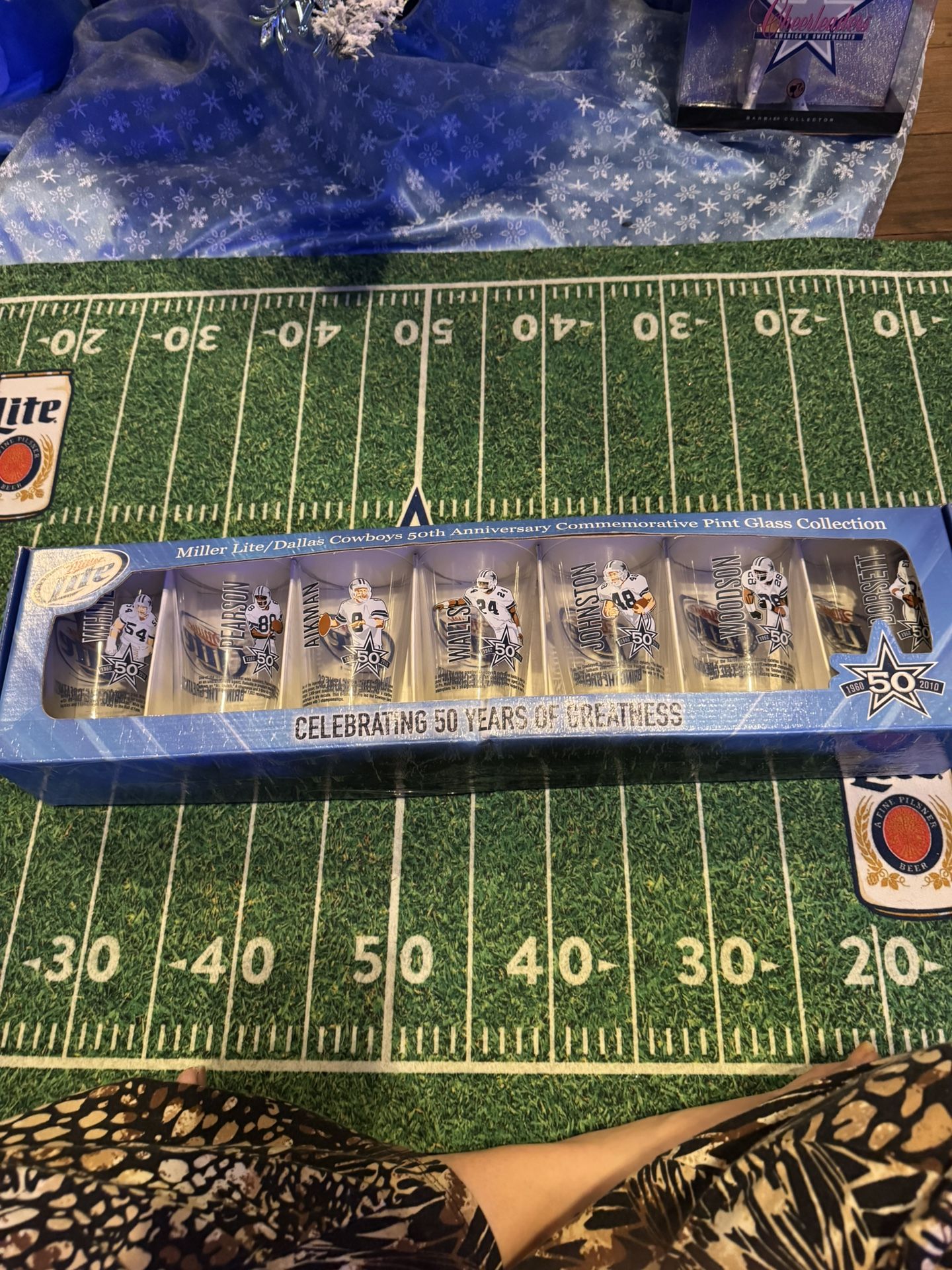 50th Anniversary Dallas Cowboys Pint Glass Collection