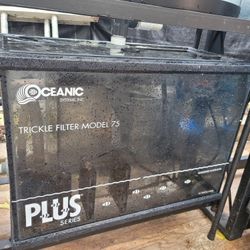 Oceanic 75 Trickle Filter With Pump Aquarium Sump Filter Saltwater Fish Tank