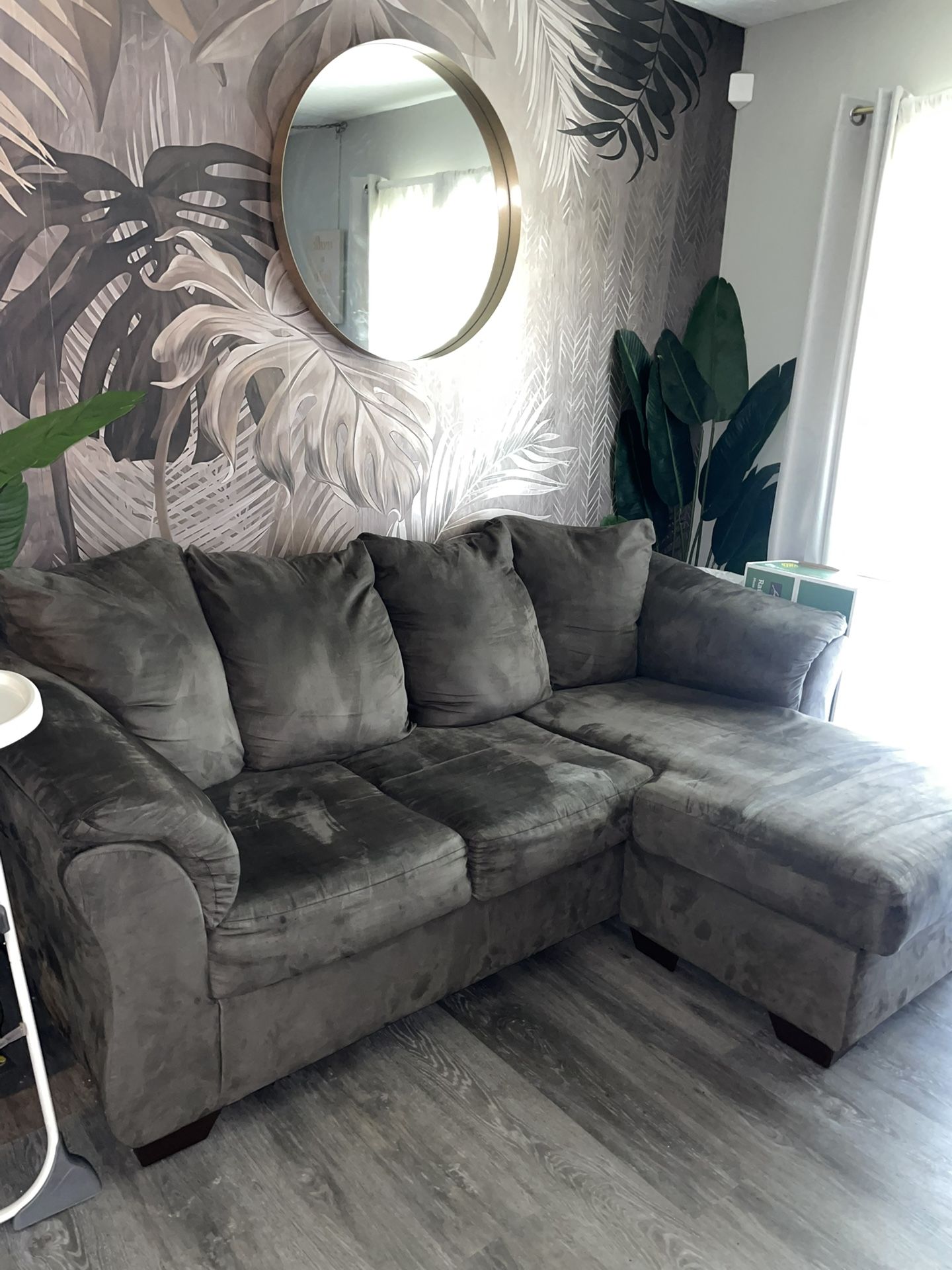 Suede Sectional Couch