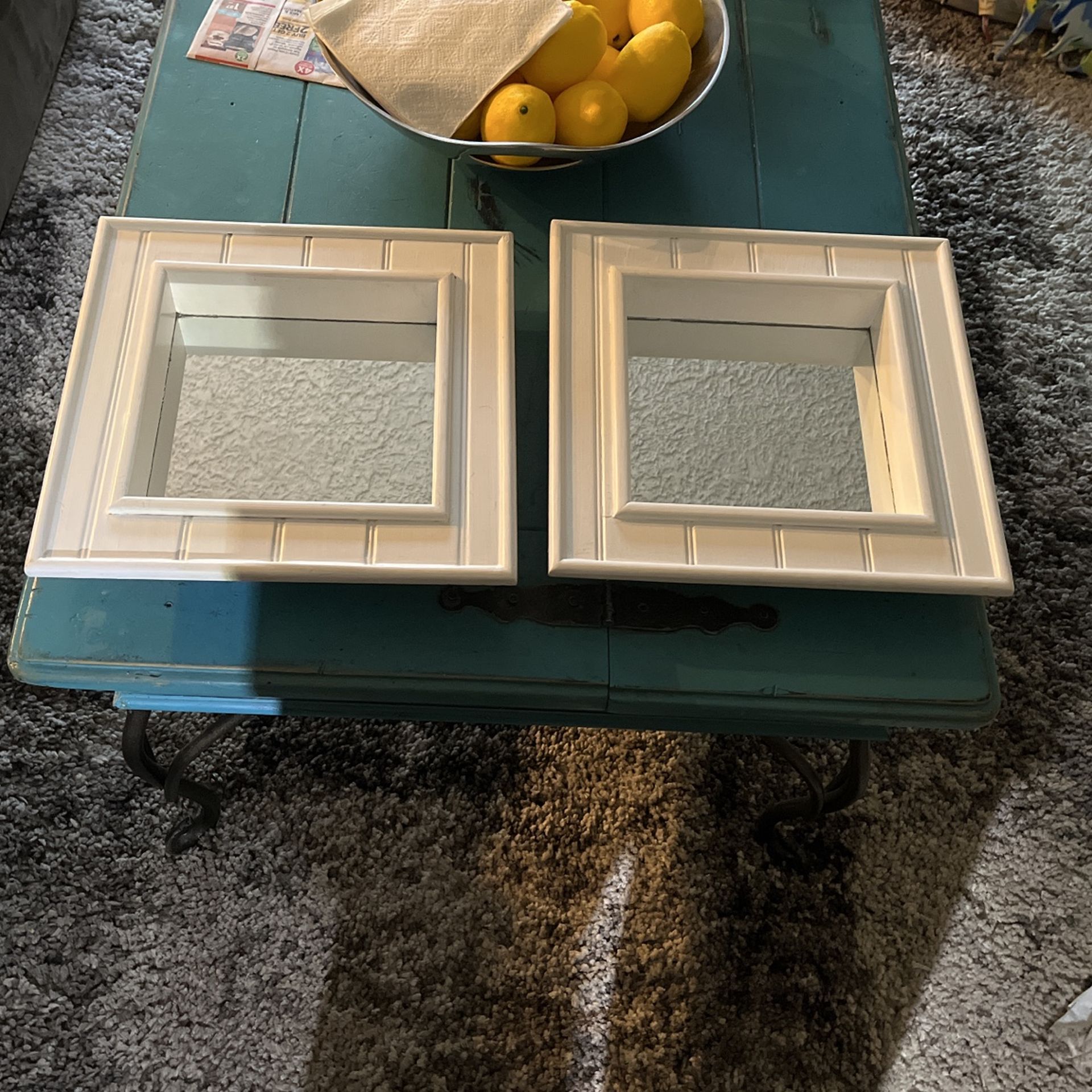 Square Wall Mirrors (2 Of Them)