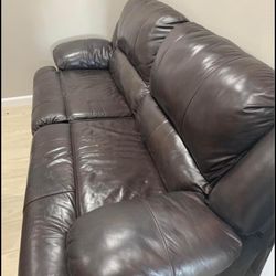 Leather Recliner Couch