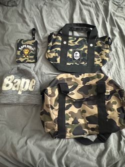 BAPE Camo Bundle – Bags, Beanie & Pouch