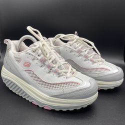 Sketchers Shoes Shape Ups Toning Womens Size 6 Pink and White
