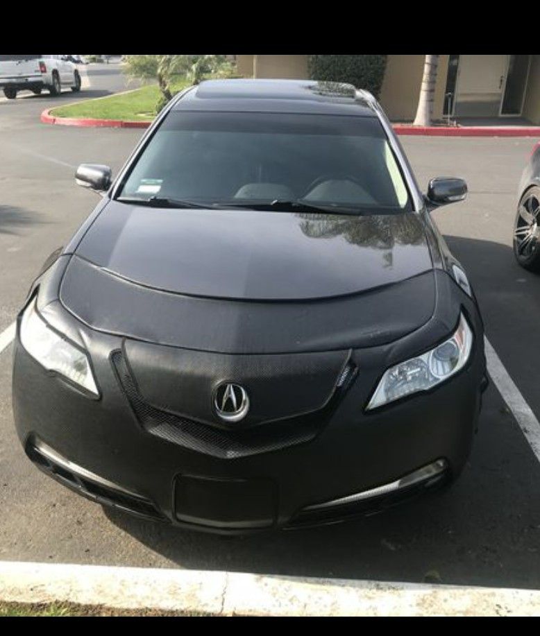 2010 Acura TL carbon fiber look Front End Nose Mask / hood bra