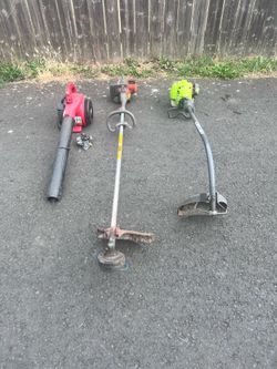 Gas blower and Weedwhackers