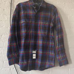 Polo Ralph Lauren Dungaree Workshirt Plaid Flannel Size Small