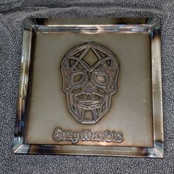 Stay Humble - Stainless Steel Angular Skull Weld Art
