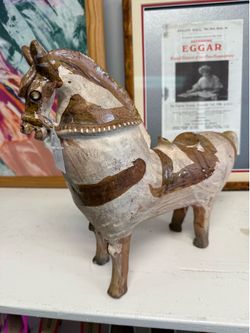 Mid Century Peruvian Folk Art Horse Sculpture