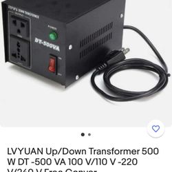 LVYUAN Up/Down Transformer 500 W DT -500 VA 100 V/110 V -220 V/240 V Free Conver