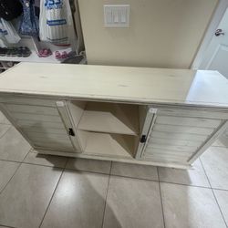 Off white living room console