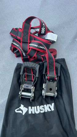 12 ft. x 1 in. Ratchet Tie-Down Straps with S-Hook (2-Pack)