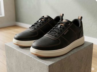 Dockers Mens COMFORT COURT Black/British Tan 8W Casual Shoes Sneakers