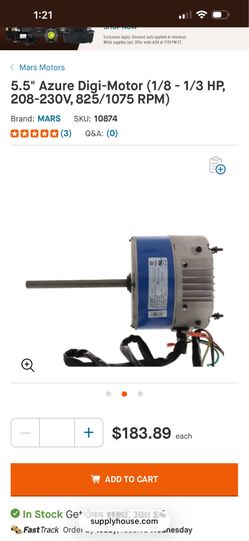 Aztec Mars no.10874 1/8-1/3 HP 825/1075 RPM AC motor