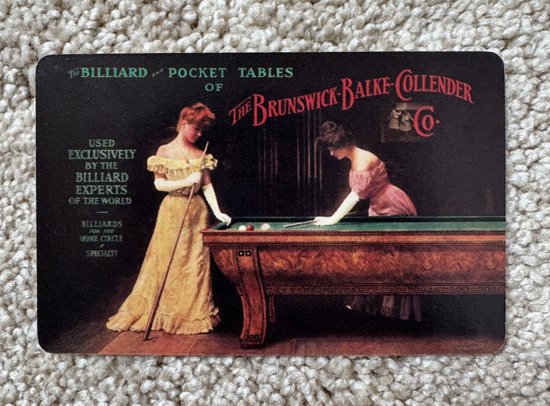 Brunswick-Balke-Colllender  Company Pool/Billiards Playing Card, (Rare!) 