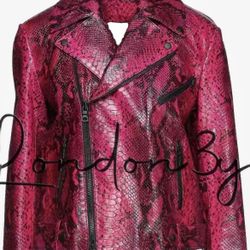 Pink Leather Jacket 