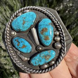 Sterling Turquoise Vintage Cuff Bracelet Phil T