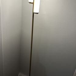 Gold brass floor lamp
